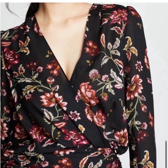 A.L.C $595 Floral Ruched Dress - Picture 4 of 13